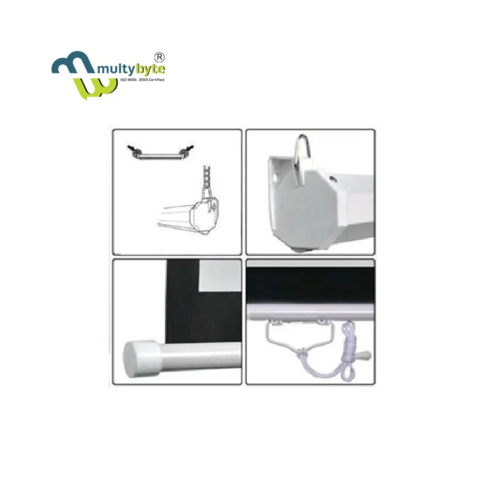 Multybyte Wallmount Pulldown Projection Screen 6x8 (Ft.) view 2